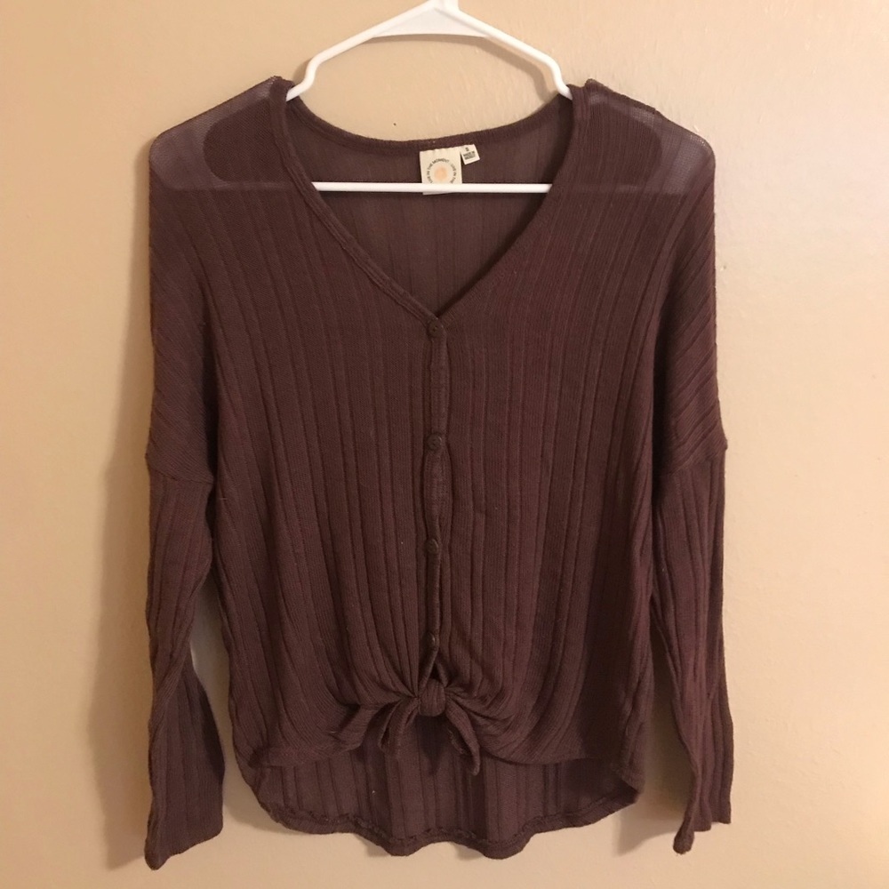 purple sweater